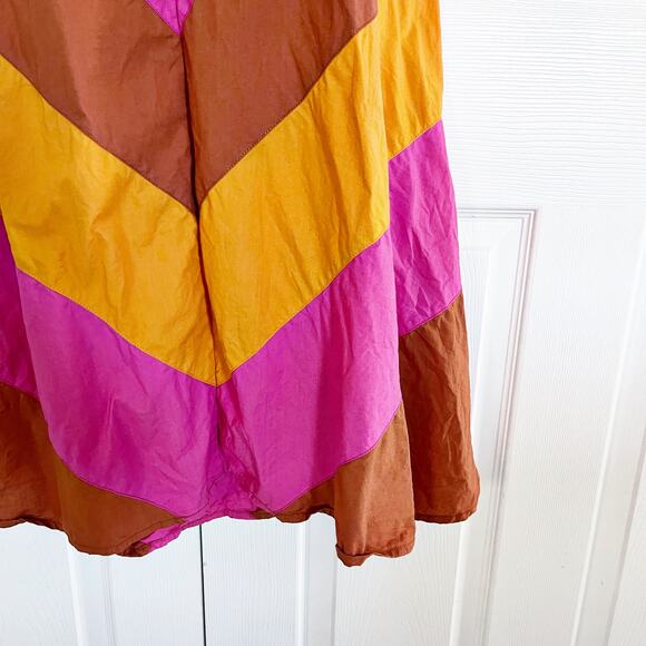 Love The Label Anthropologie Ruffled Colorblocked Midi Dress - Picture 3 of 10